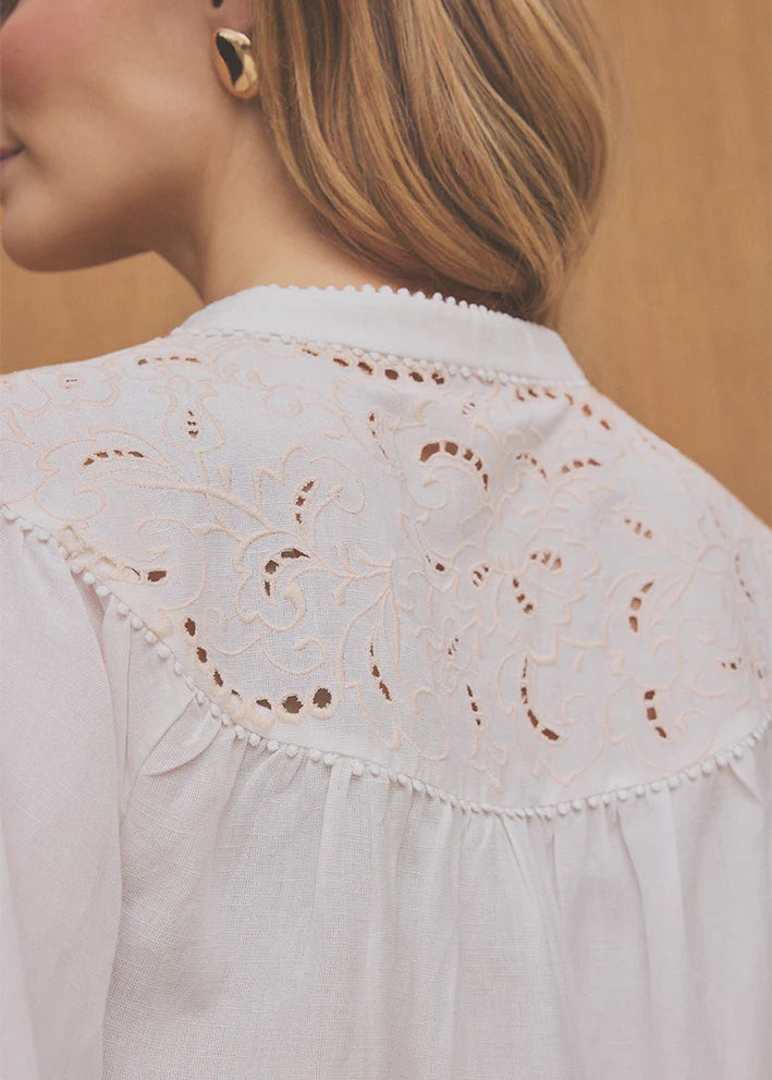Gustav - Annsofie blouse - White/beige