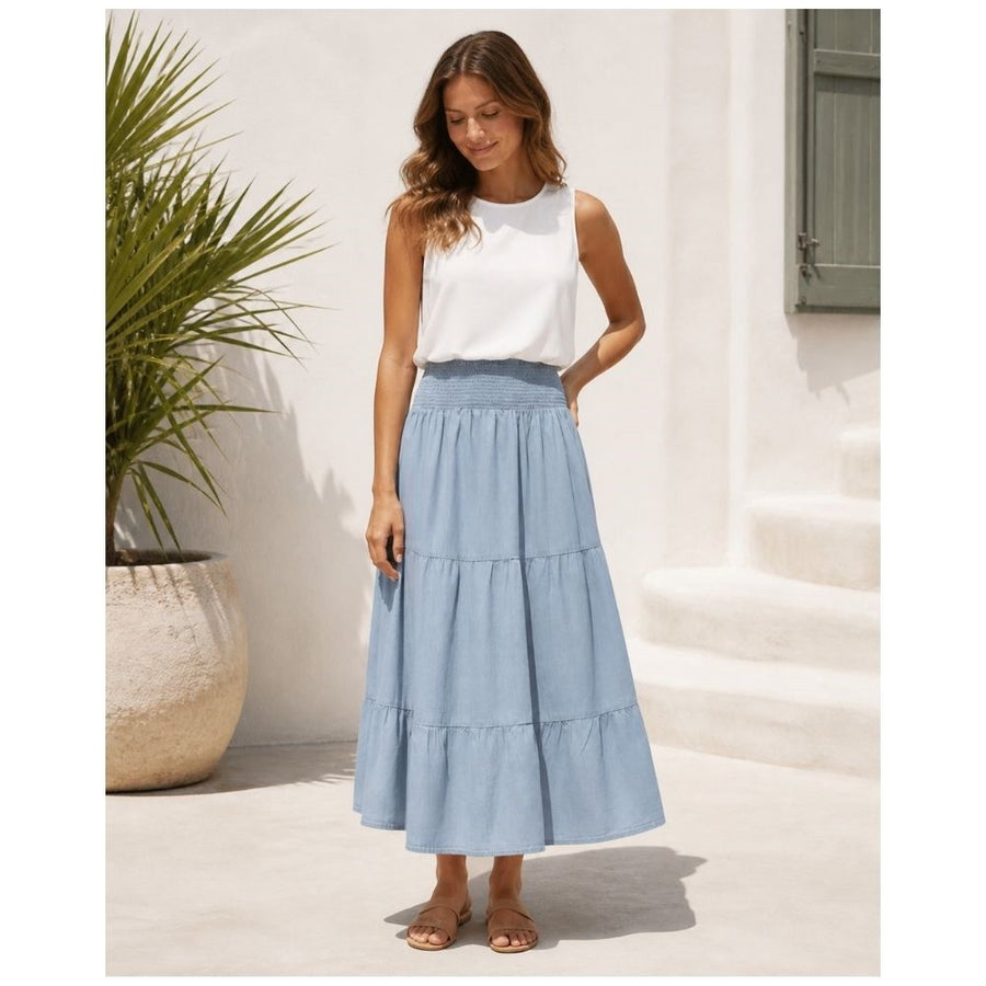 Ofelia - Dala skirt - lys denim