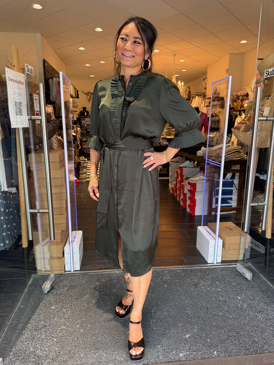 Bruuns Bazaar - Astero Viennas dress - Midnight green