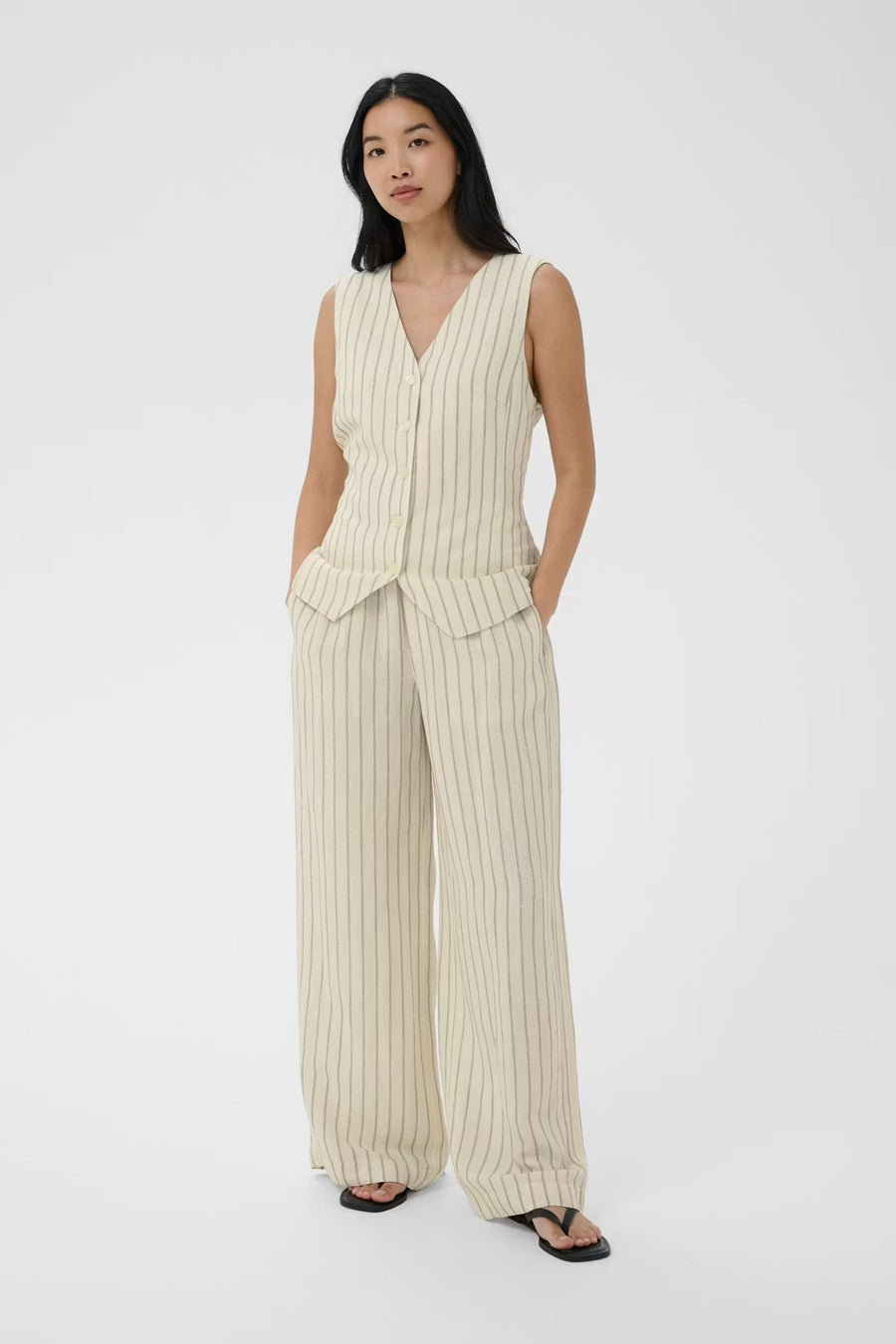 Part Two - Binta Vest - Black stripe