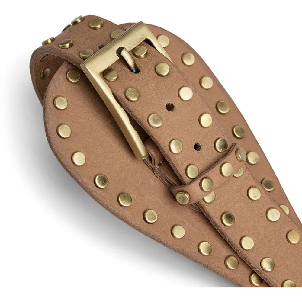 Depeche - Studded waist bælte - 17200 - Camel