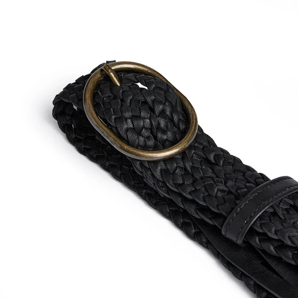 Depeche - Weave flet bælte - 17316 - Black