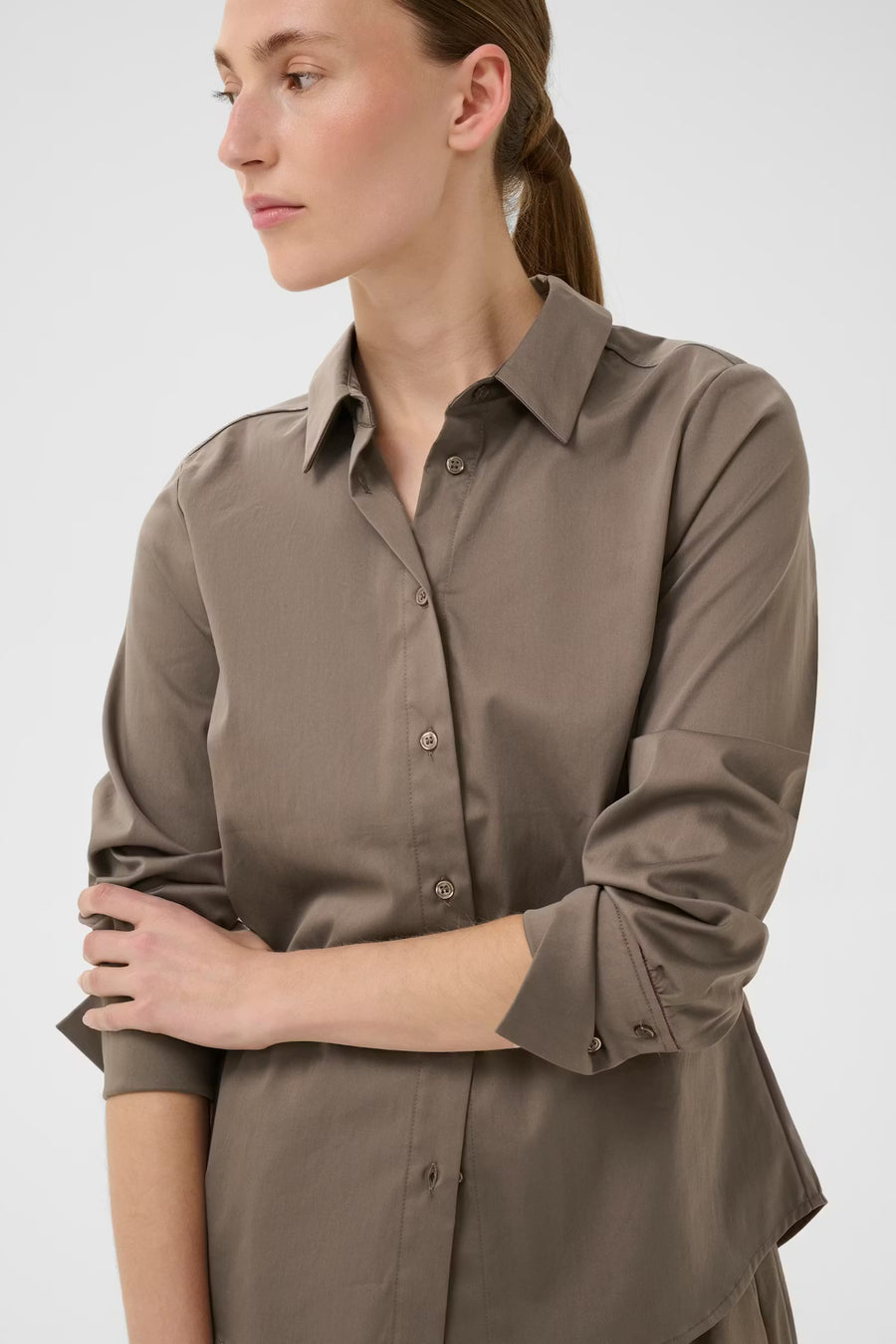 In Wear - Cally skjorte - Coffee Quartz