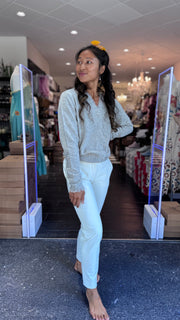 Charlotte Sparre - Frill cardi - Light grey