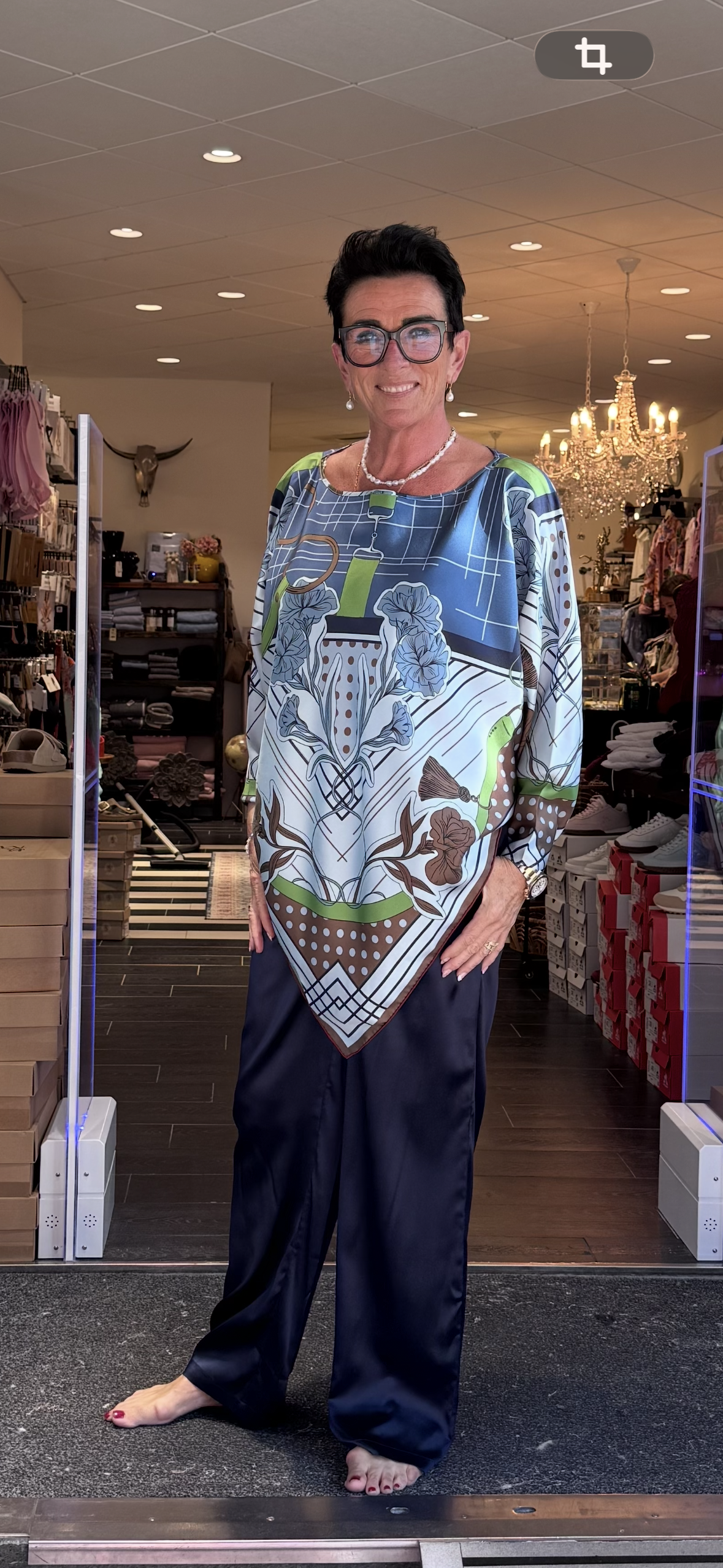 Charlotte Sparre - Vendbar Scarf poncho - Wine/blue
