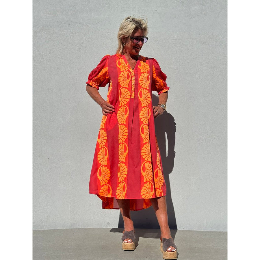 Gaspar - Tunø jacquard dress - Red