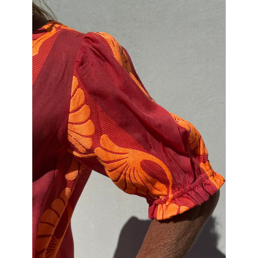 Gaspar - Tunø jacquard dress - Red