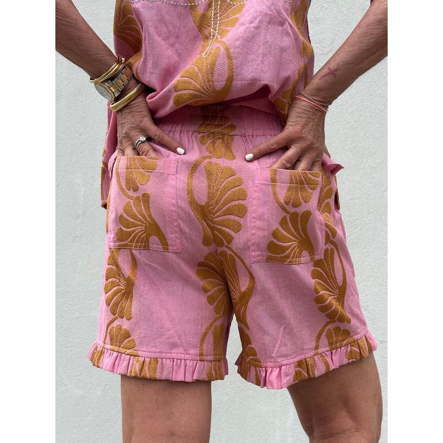 Gaspar - Honolulu jacquard shorts - Rose