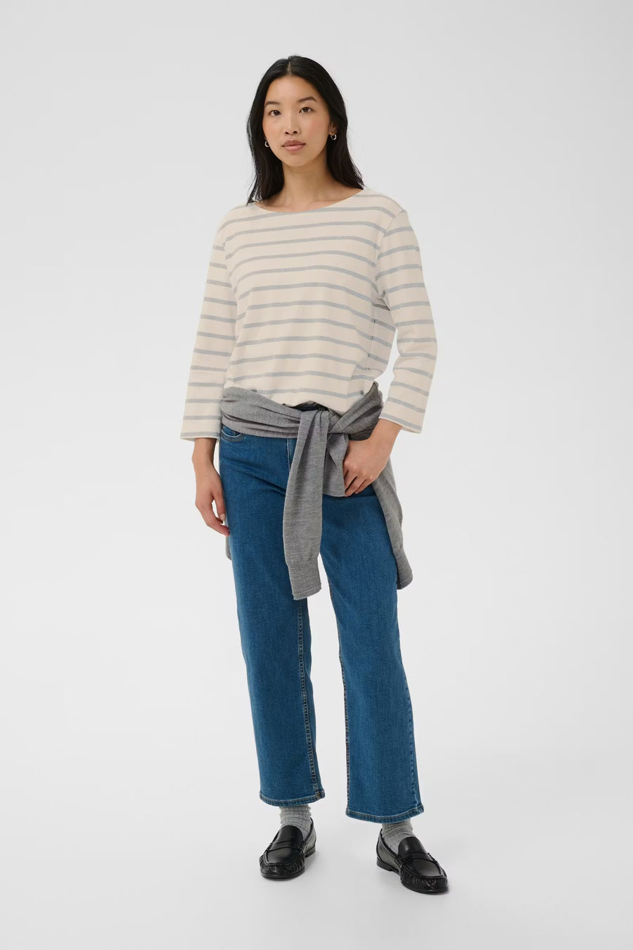 Part Two - Nela T-shirt - Grey stripe