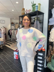Qnuz - Lux knit w big dots
