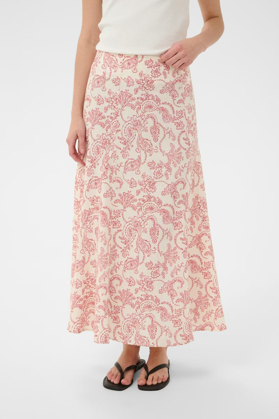 Part Two - Beril skirt - rød/hvid
