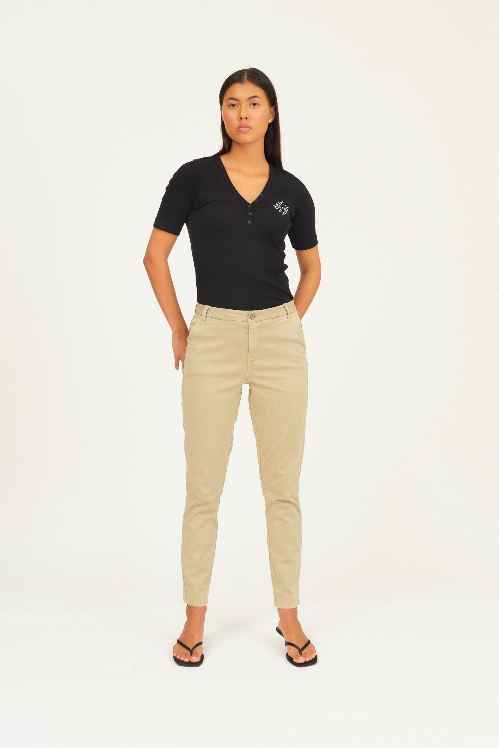 IVY - Karmey chino Længde 30 - Khaki
