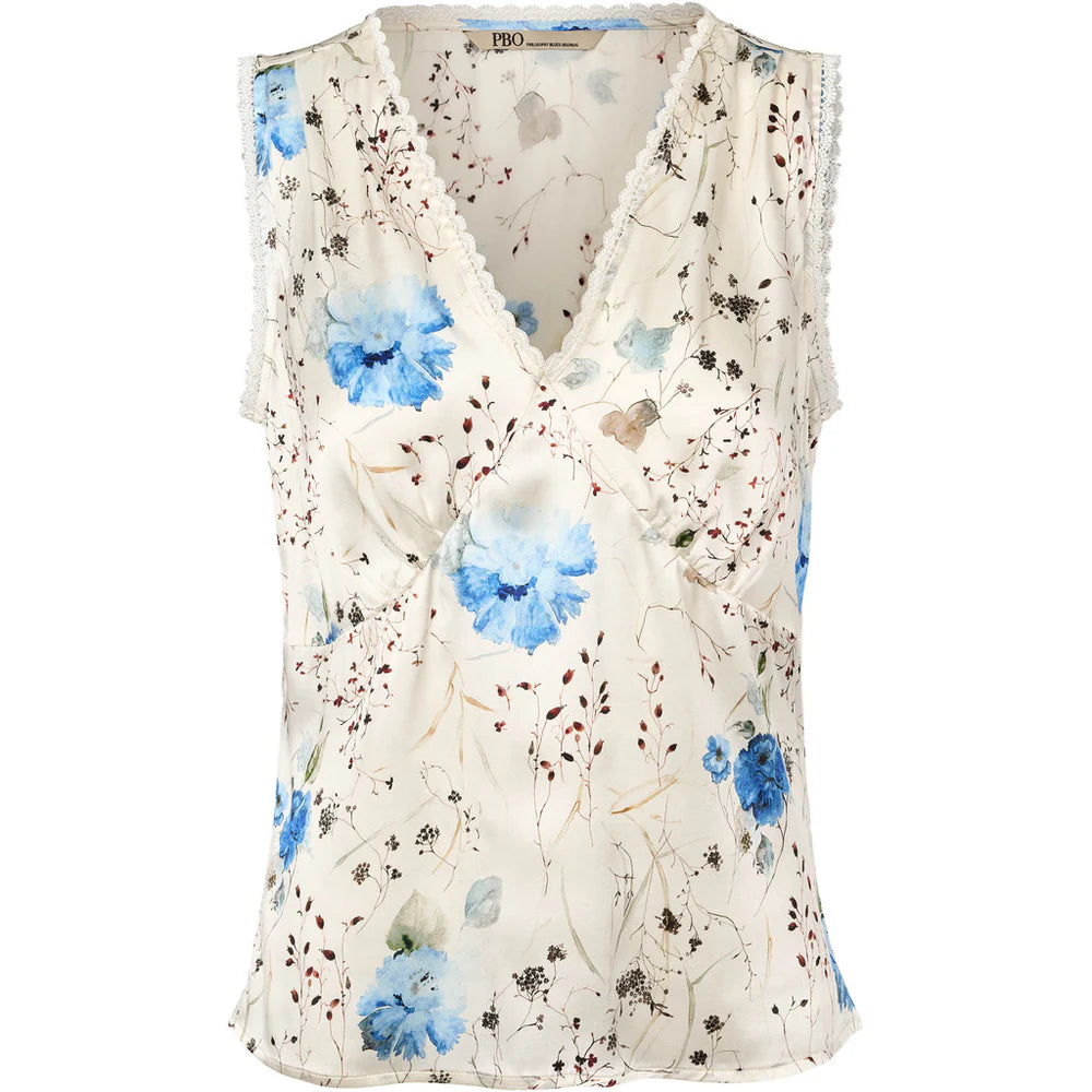 PBO - Tilono Silk Top - Light Flower