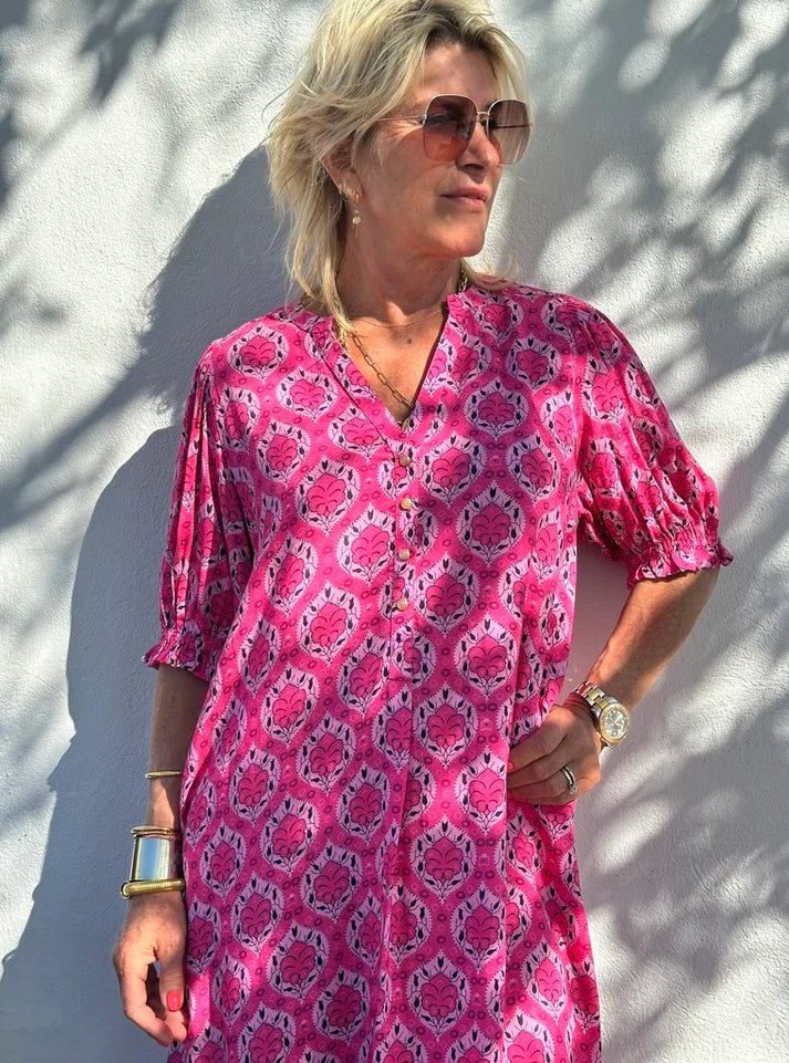 Gaspar - Tunø Print dress - Pink