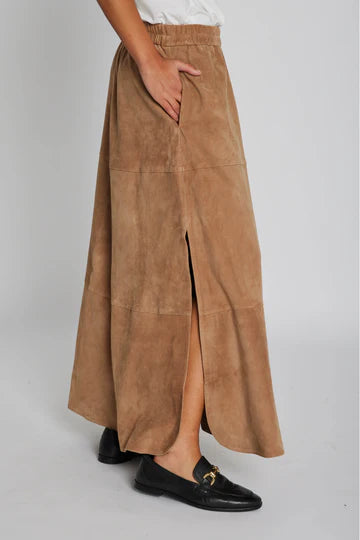 PBO - Jono suede long skirt - Camel
