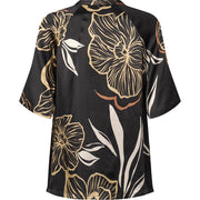 PBO - Indana silk blouse - Black print