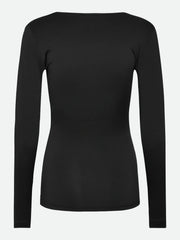 Rosemunde - Billie LS V-Neck T - Black