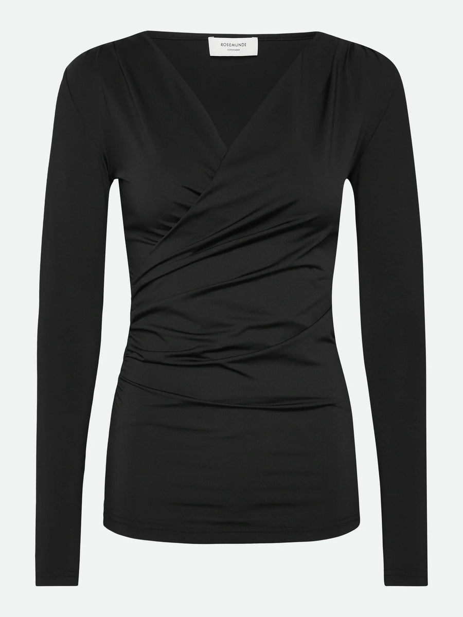 Rosemunde - Billie LS V-Neck T - Black