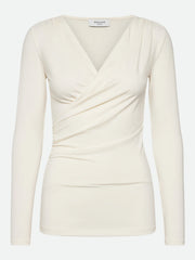 Rosemunde - Billie LS V-Neck T - Ivory