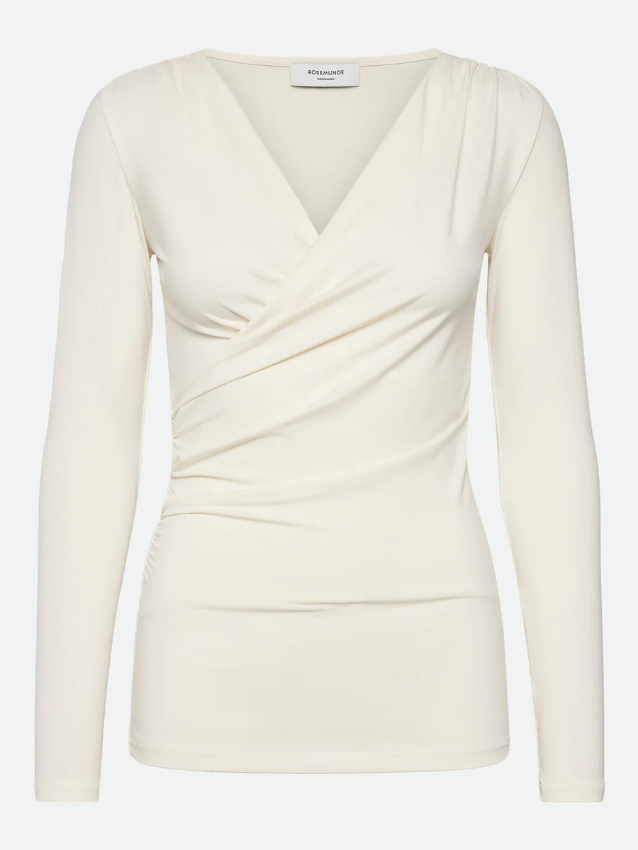 Rosemunde - Billie LS V-Neck T - Ivory