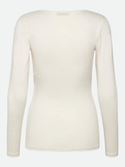 Rosemunde - Billie LS V-Neck T - Ivory