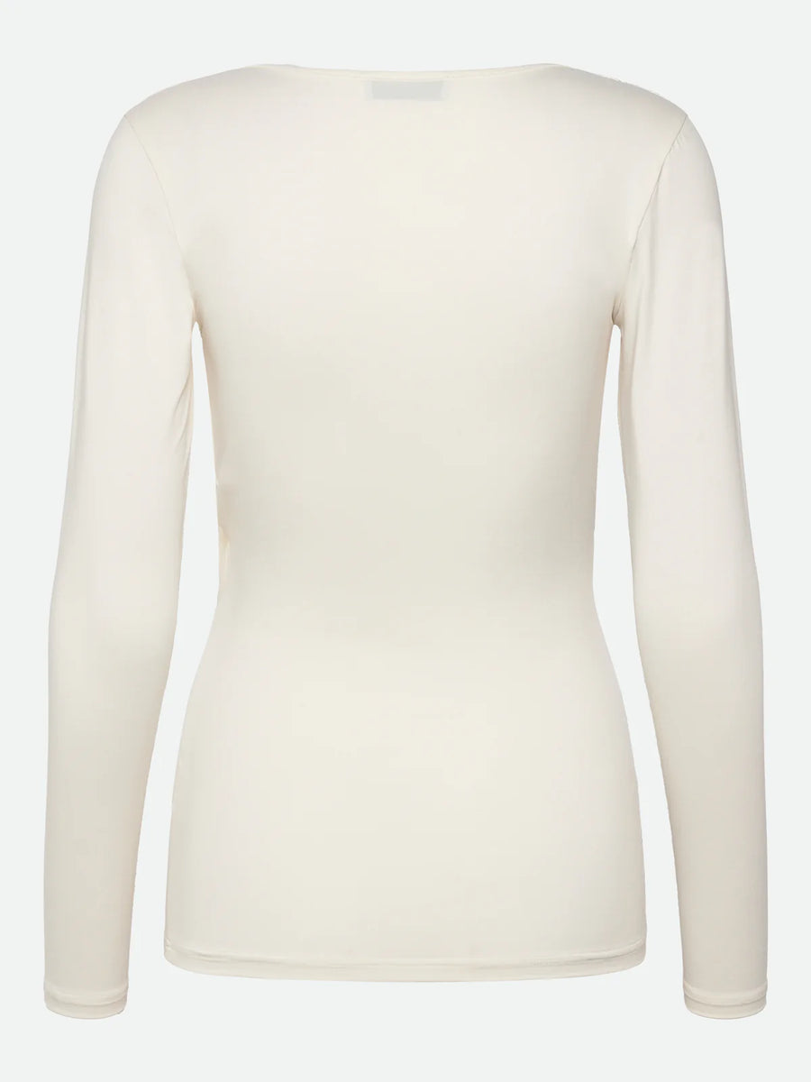 Rosemunde - Billie LS V-Neck T - Ivory