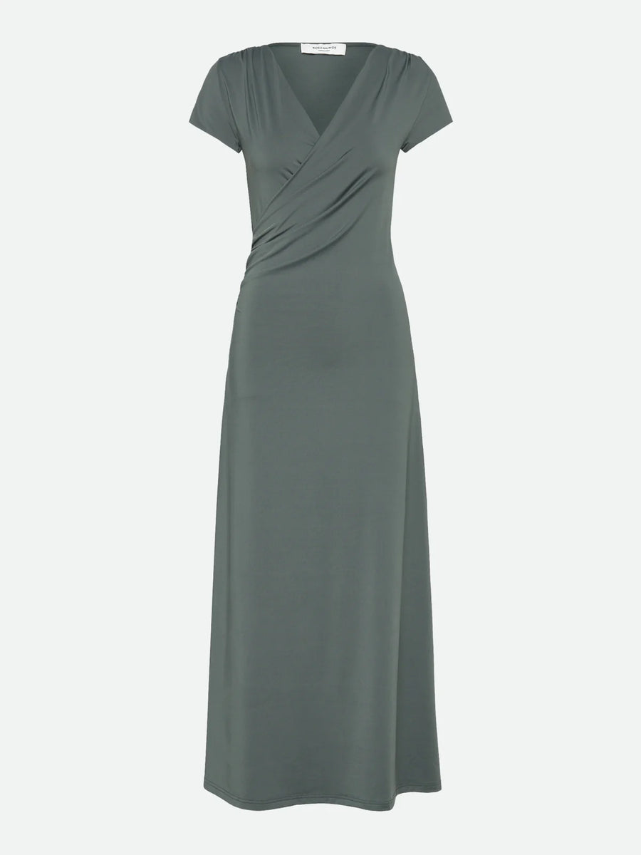 Rosemunde - Billie Capsleeve Wrap Long Dress - Balsam Green