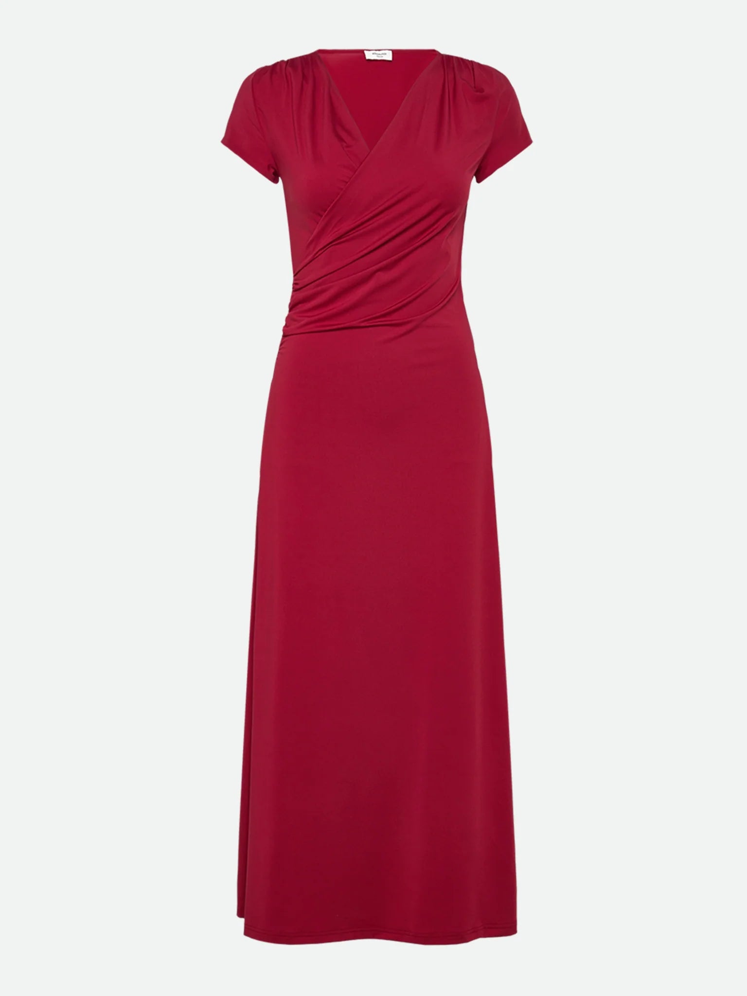 Rosemunde - Billie Capsleeve Wrap Long Dress - Karanda Red