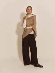 RM - Laica Cashmere Poncho - mocha meringue