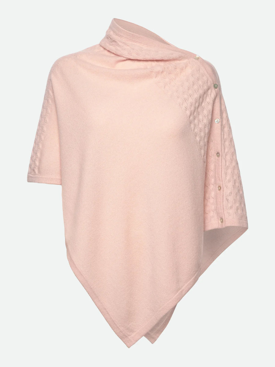 Rosemunde - Laica Cashmere Poncho - Rose Smoke