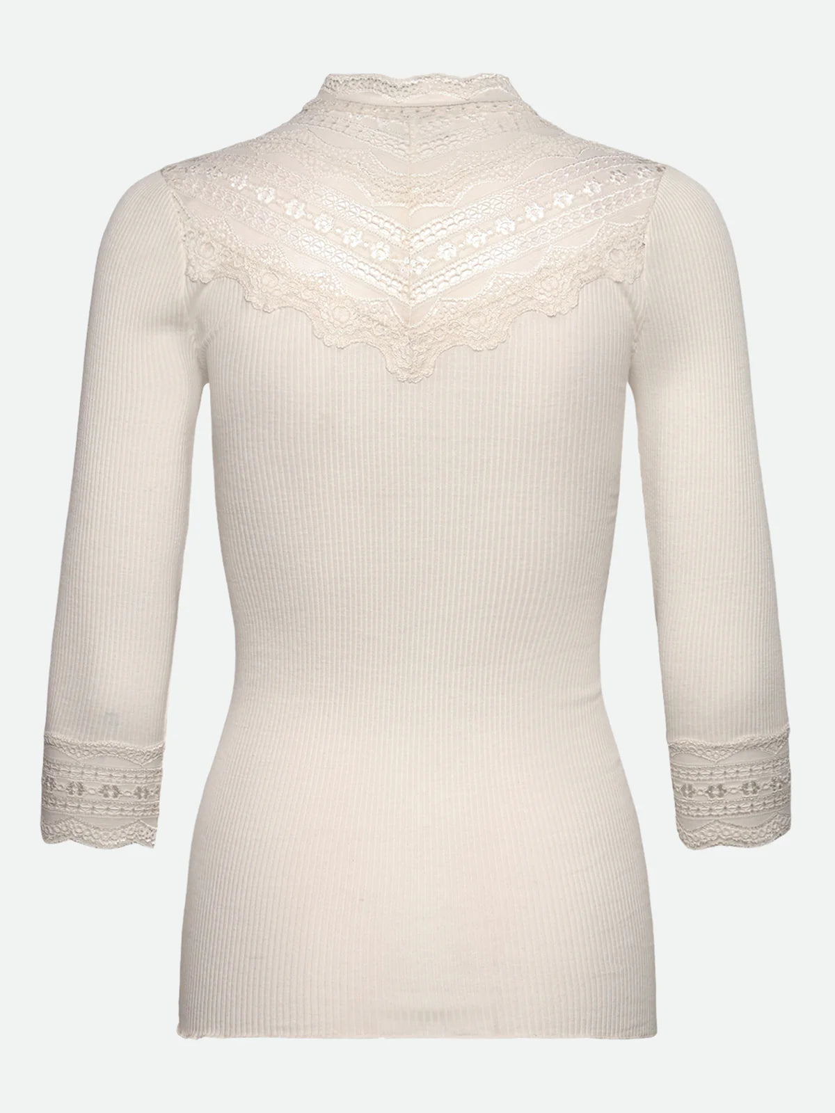 Rosemunde - Benita Silk Turtleneck Lace - Ivory