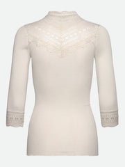 Rosemunde - Benita Silk Turtleneck Lace - Ivory