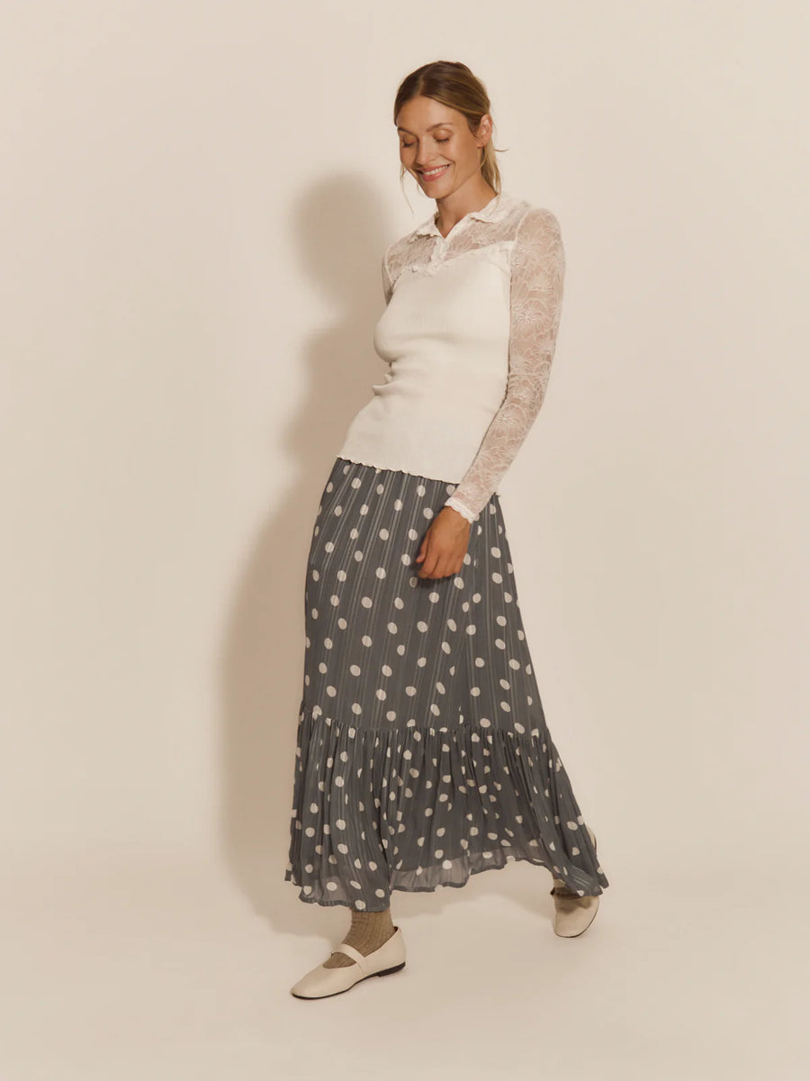 Rosemunde - Gloria Long Skirt - Stormy Weather