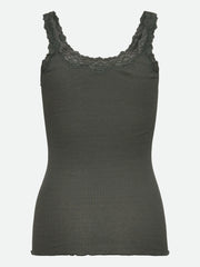 Rosemunde - Babette silk LS Deep Back - Balsam Green