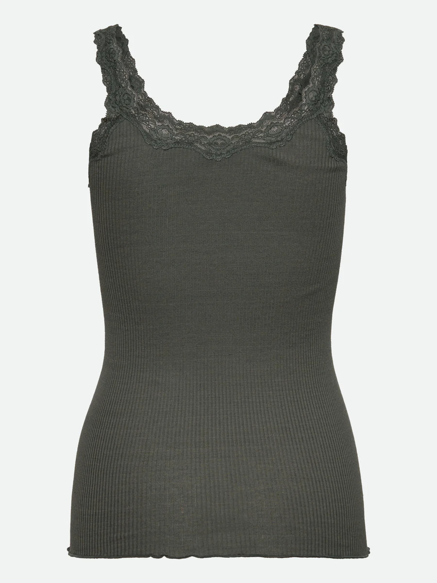 Rosemunde - Babette silk LS Deep Back - Balsam Green