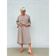 Gaspar - Mumbai stripe dress - Brown