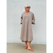 Gaspar - Mumbai stripe dress - Brown