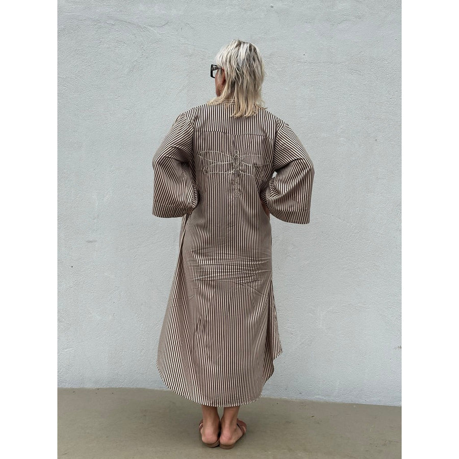 Gaspar - Mumbai stripe dress - Brown