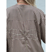 Gaspar - Mumbai stripe dress - Brown