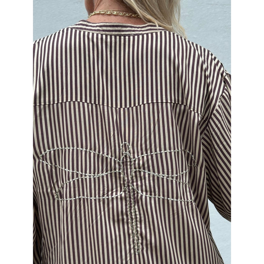 Gaspar - Mumbai stripe dress - Brown