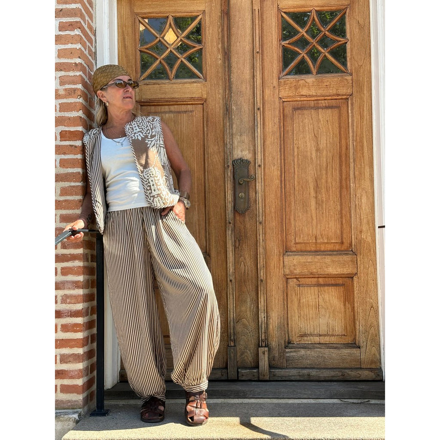 Gaspar -Tropea Balloon Pant - Brown