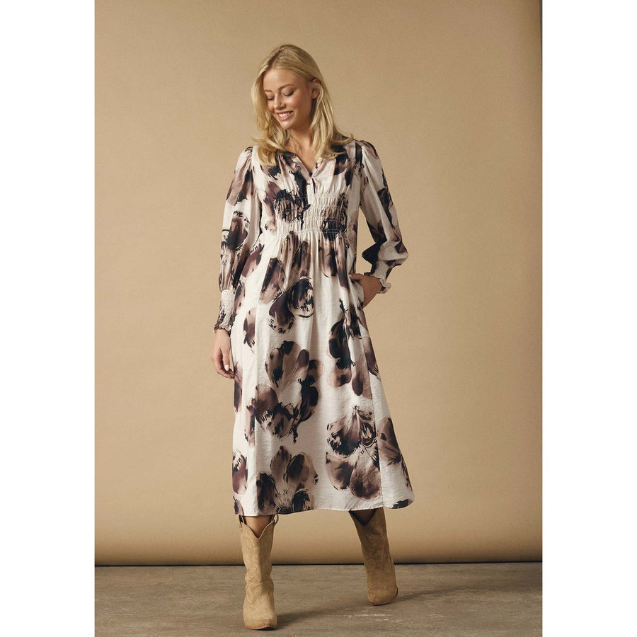 Isay - Naomi V-Neck Dress - Aubergine Floral