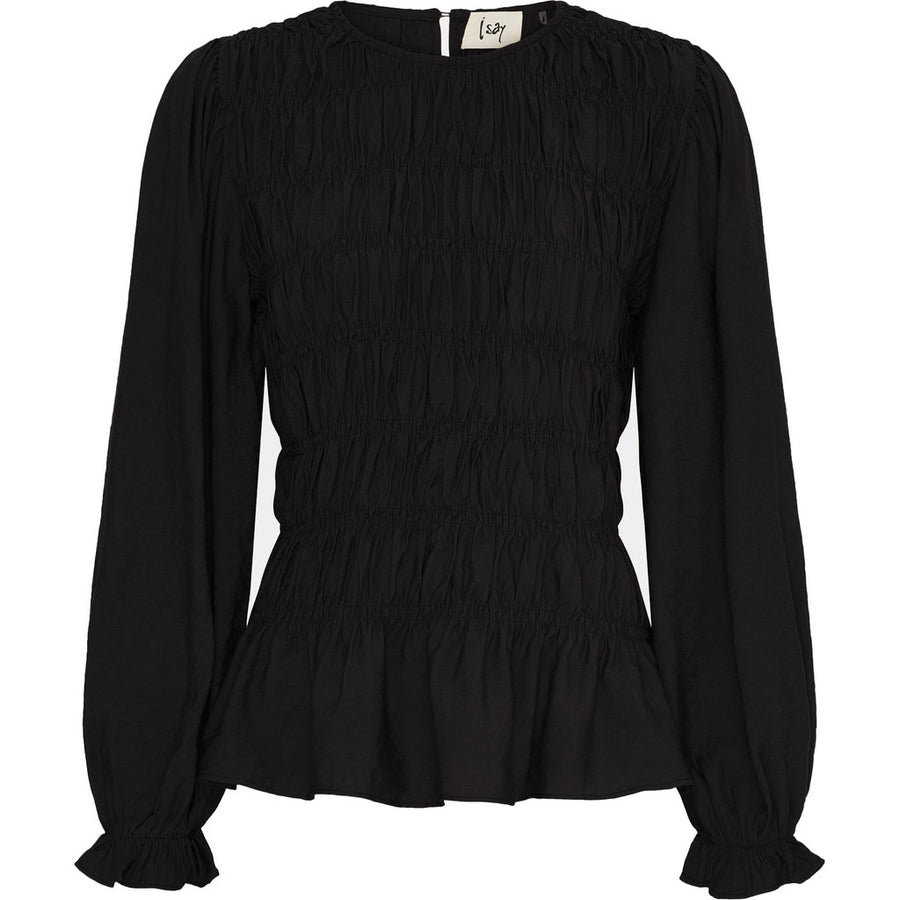 Isay - Noel Smock Blouse - Black
