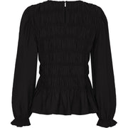 Isay - Noel Smock Blouse - Black