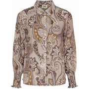 Isay - Lotta Smock Shirt - Taupe Paisley