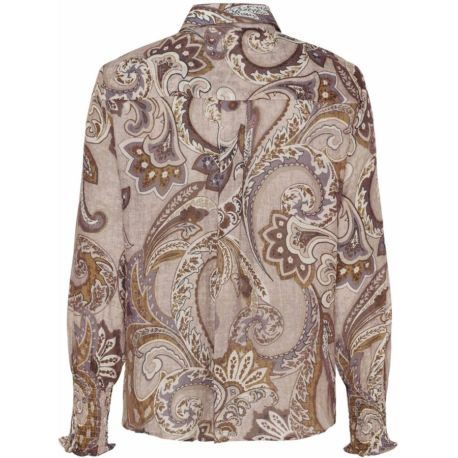 Isay - Lotta Smock Shirt - Taupe Paisley