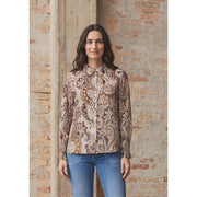 Isay - Lotta Smock Shirt - Taupe Paisley