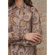 Isay - Lotta Smock Shirt - Taupe Paisley