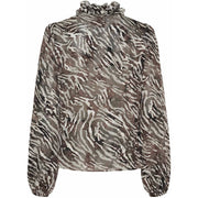 Isay - Vibse Ruffle Blouse - Flowing Brown