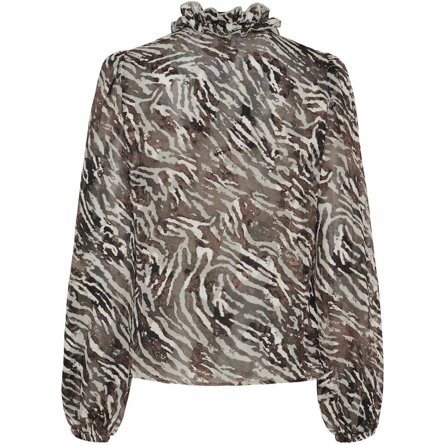 Isay - Vibse Ruffle Blouse - Flowing Brown